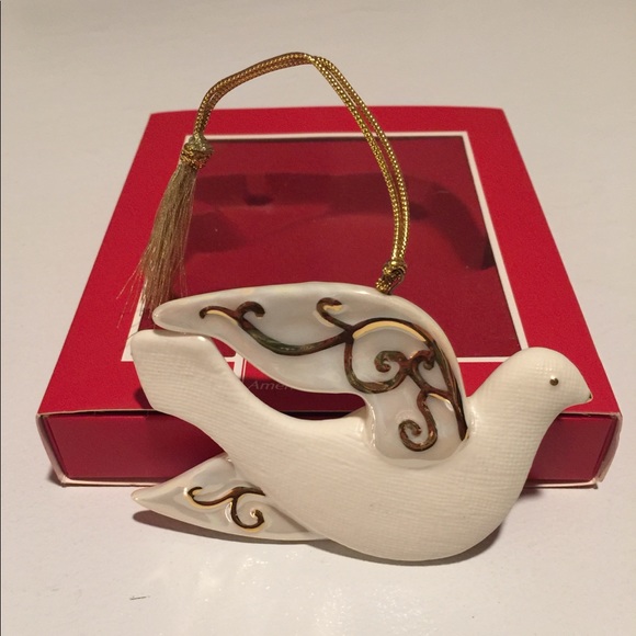 🎉SALE NWT LENOX Golden Scroll Dove Ornament - Picture 4 of 4
